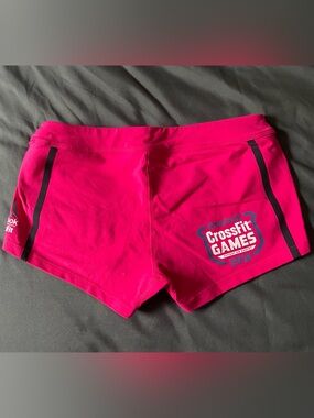Reebok Hot Pink Fitted CrossFit Games Workout Shorts Size Medium